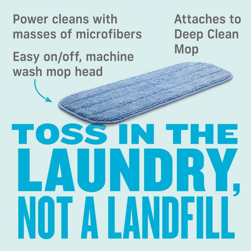 E-Cloth Microfiber Mop Head Replacement - Reusable Microfiber Mop Pads, Washable Floor Cleaning Pads, Multi-Surface Wet Mopping Cloths, Compatible with E-Cloth Deep Clean Mops - 1 Pack - Image 3